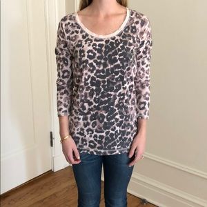 Rebecca Taylor animal print long sleeve shirt